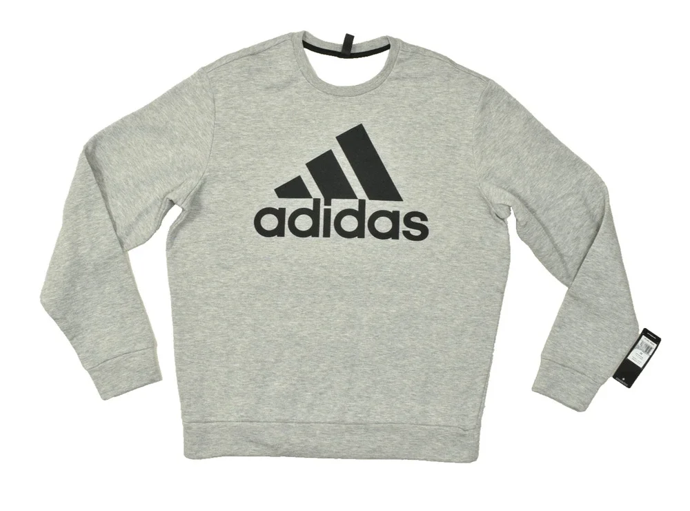 Adidas Golf Men's Size Medium Gray Heather CVC Fleece Crewneck Sweatshirt NEW